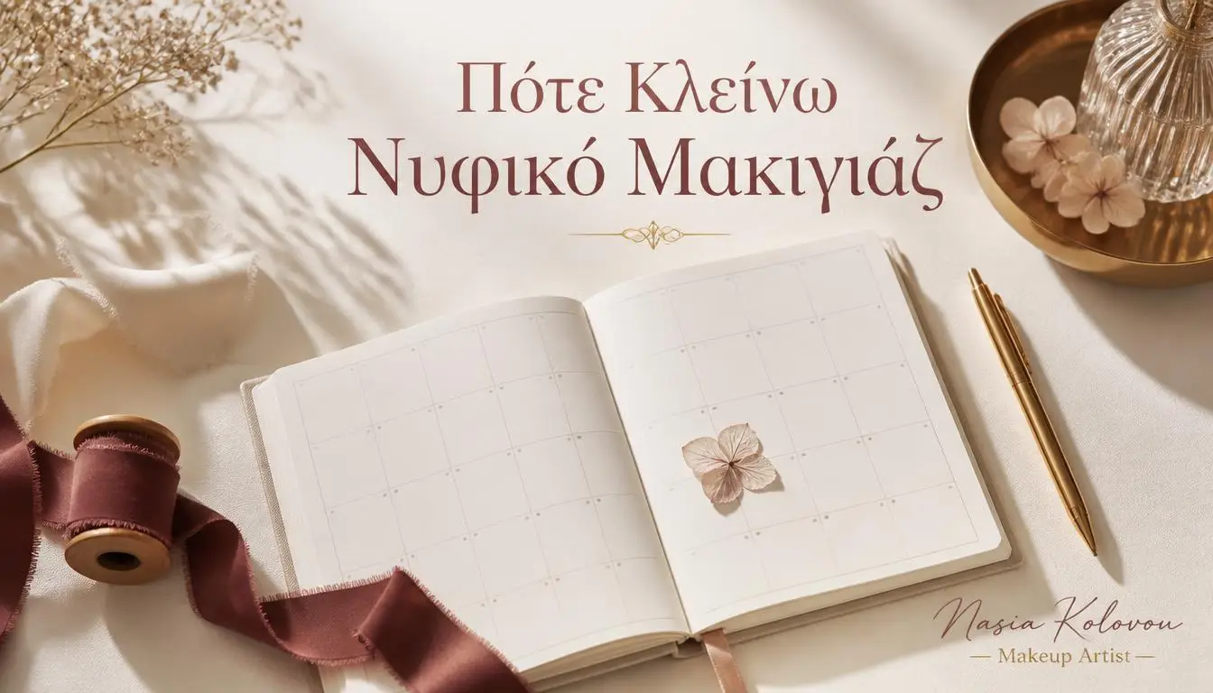 Πότε κλείνω νυφικό μακιγιάζ – οδηγός χρονοδιαγράμματος κράτησης γάμου