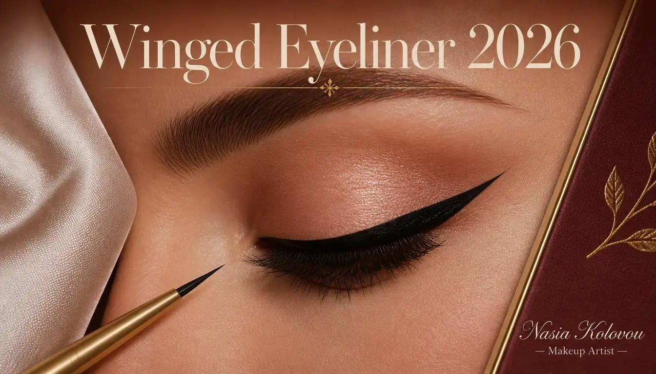 Winged eyeliner τεχνική εφαρμογής σε μακιγιάζ ματιών 2026
